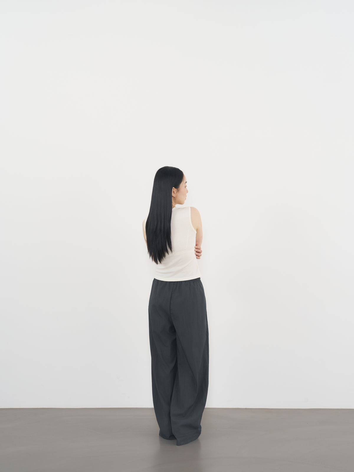 Rib Henley Tank 羅紋亨利背心-Beige