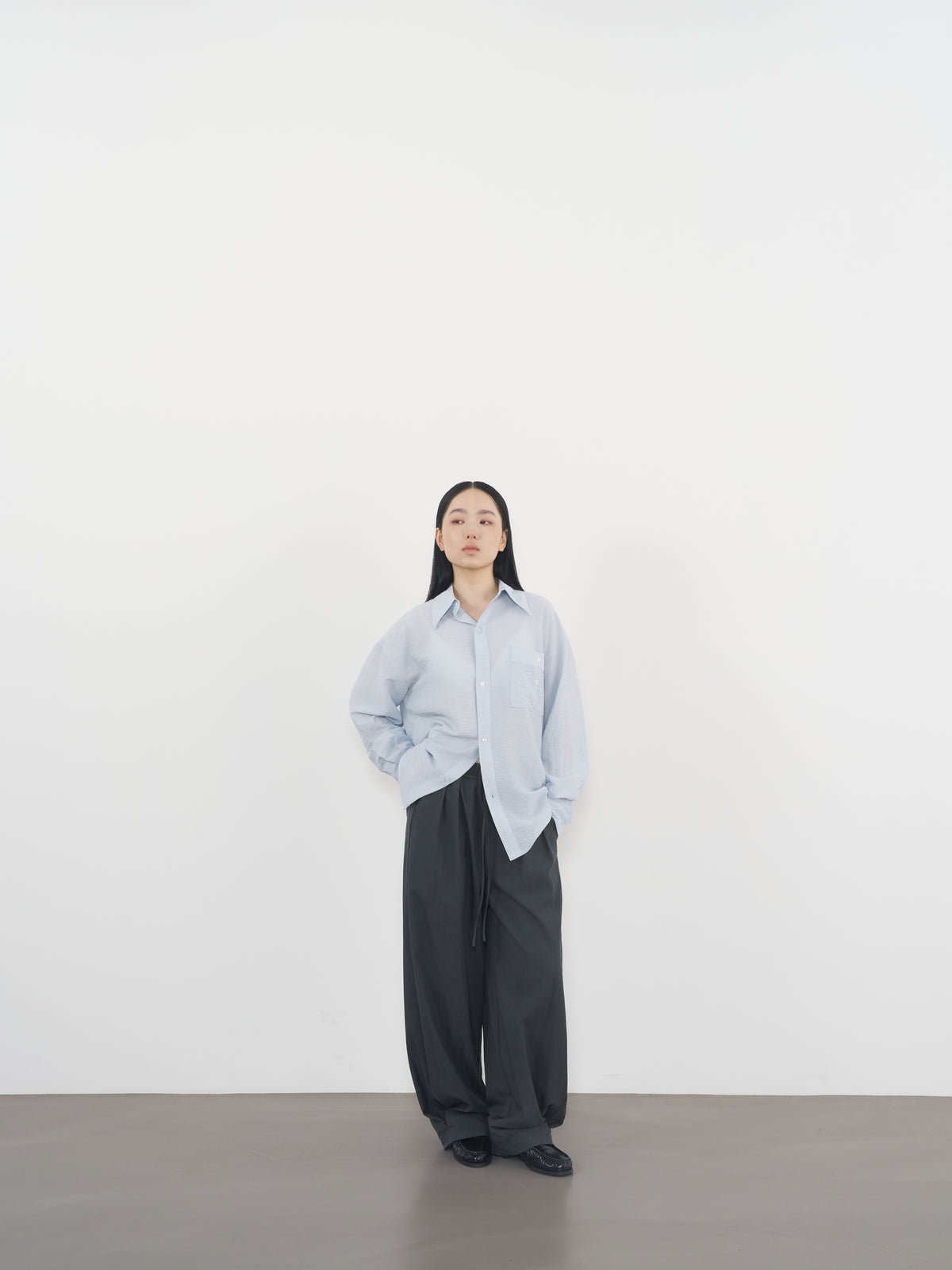 Structured Pocket Shirt 結構口袋襯衫-Blue