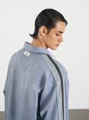 Stripe Long Shirt 休閒直條襯衫-Dark Gray