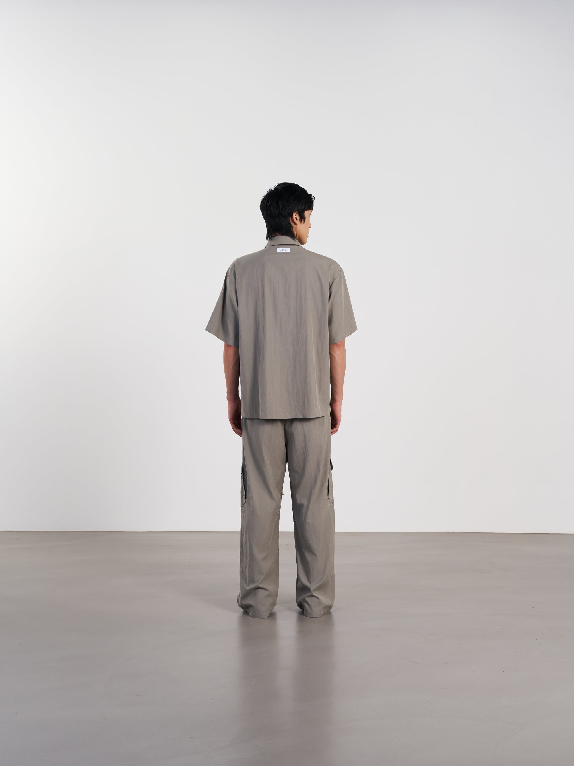 Pocket Shirt 口袋撞色刺繡襯衫 - GREY