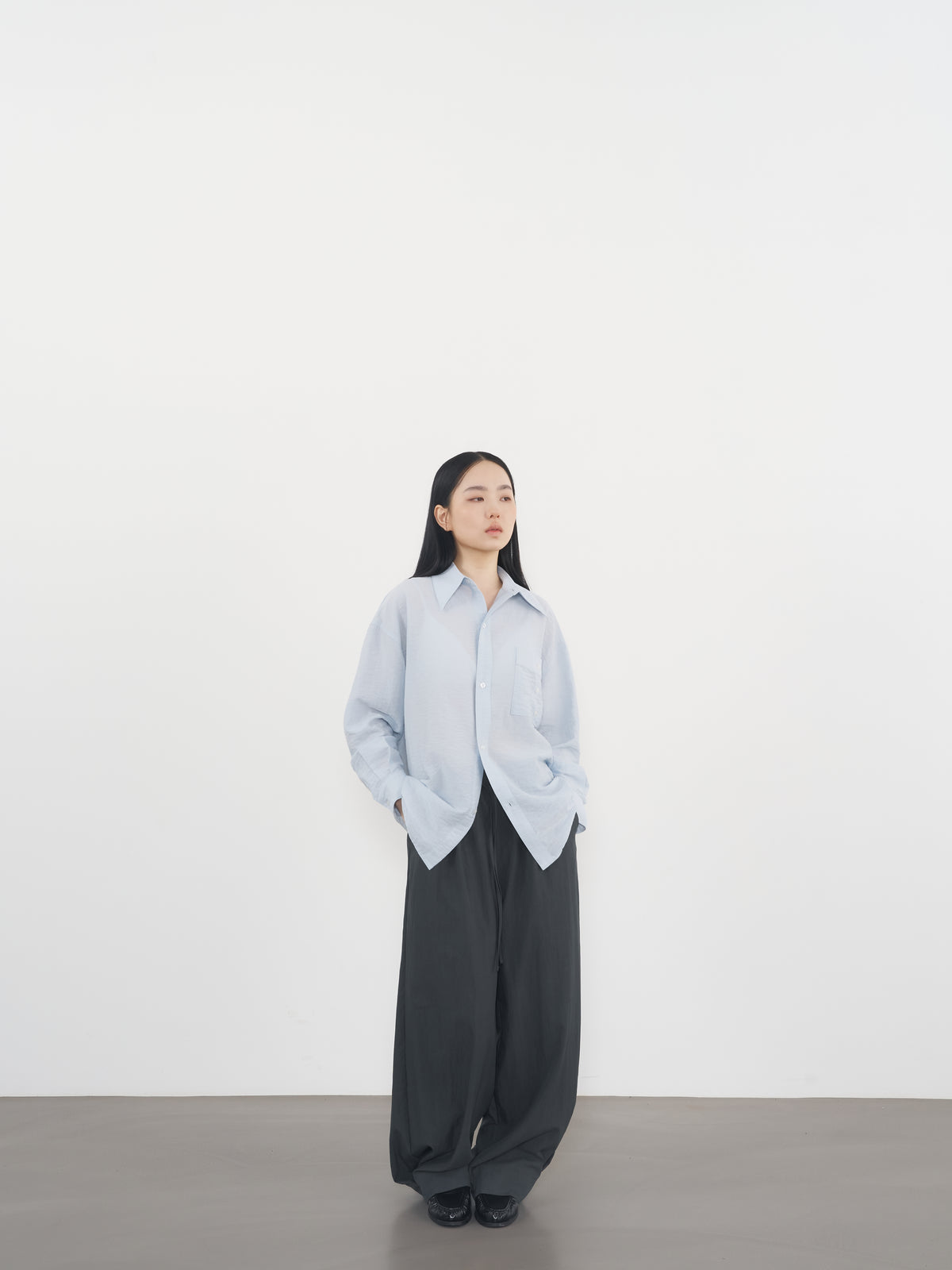 Structured Pocket Shirt 結構口袋襯衫-Blue