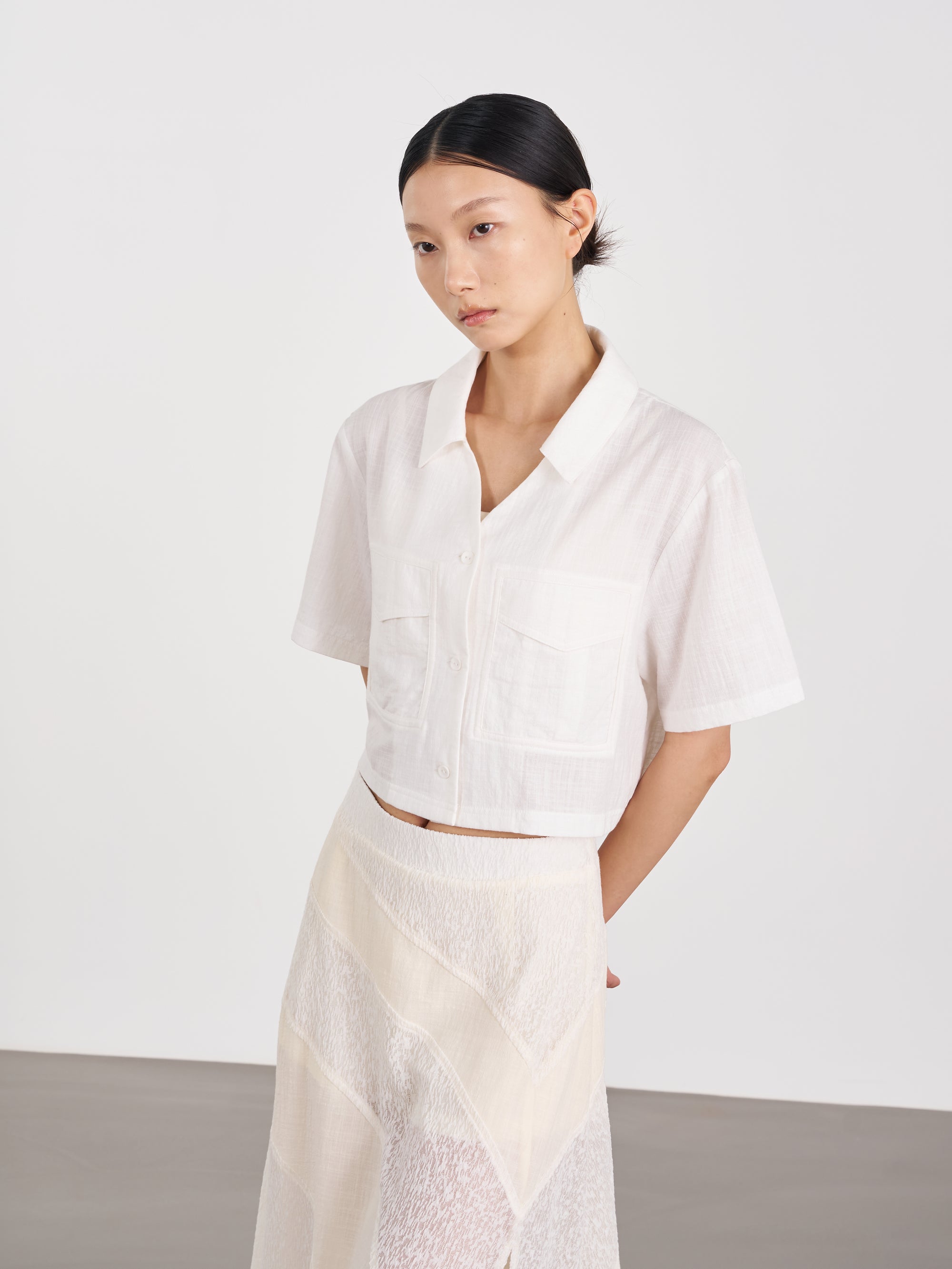 Resort Sheer Pocket Shirt 輕透口袋襯衫 - White