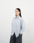 Structured Pocket Shirt 結構口袋襯衫-Blue