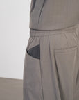 Panel Wide Pants 口袋造型直筒褲 - GREY