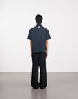 Layered Pocket Shirt 拼接口袋短袖襯衫 - NAVY