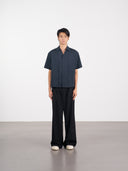 Layered Pocket Shirt 拼接口袋短袖襯衫-Navy