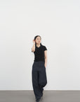 Logo T-Shirt  01 V領品牌T恤-Black