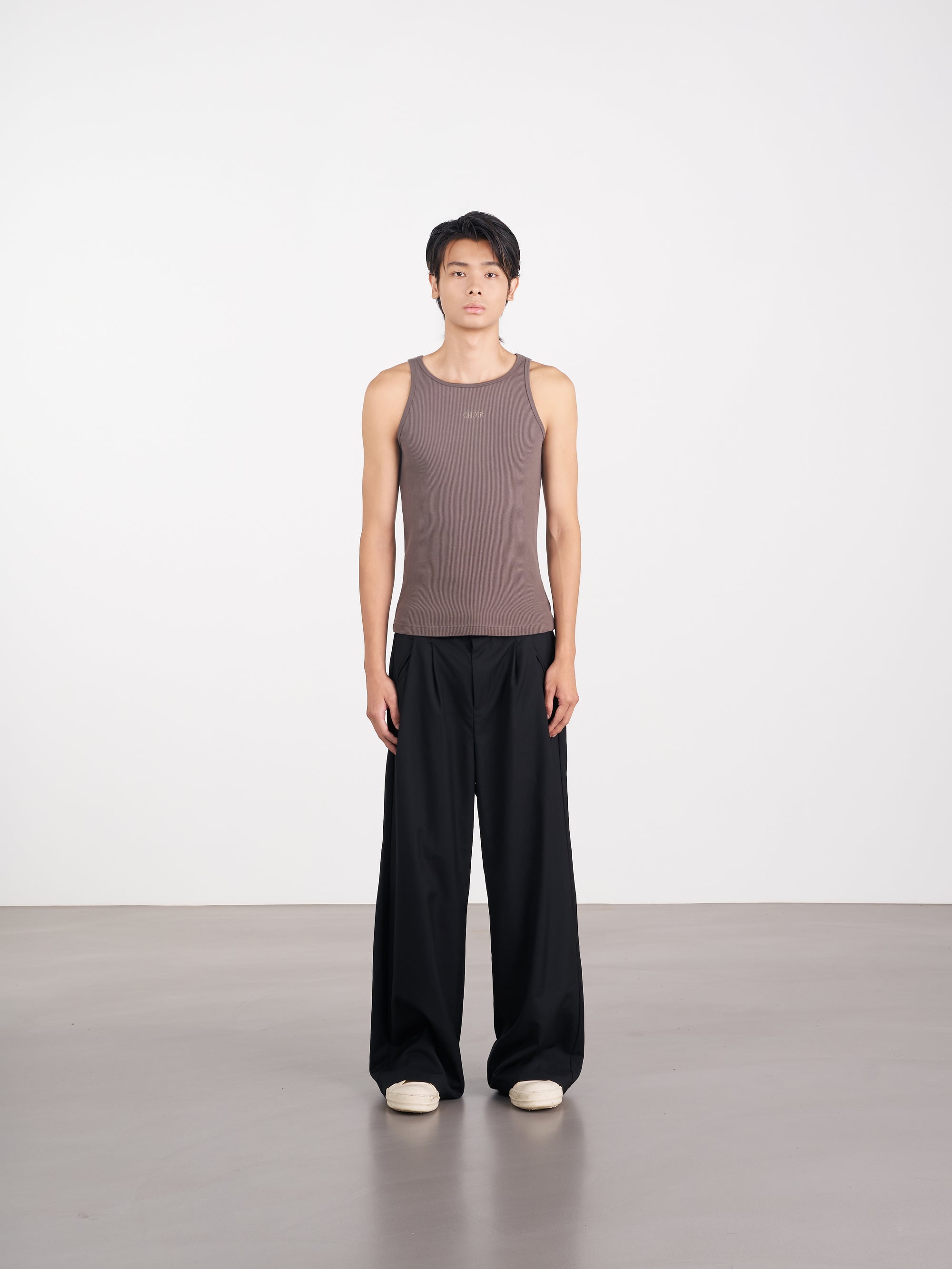 Cutaway Shoulder Tank 削肩背心 - GREY