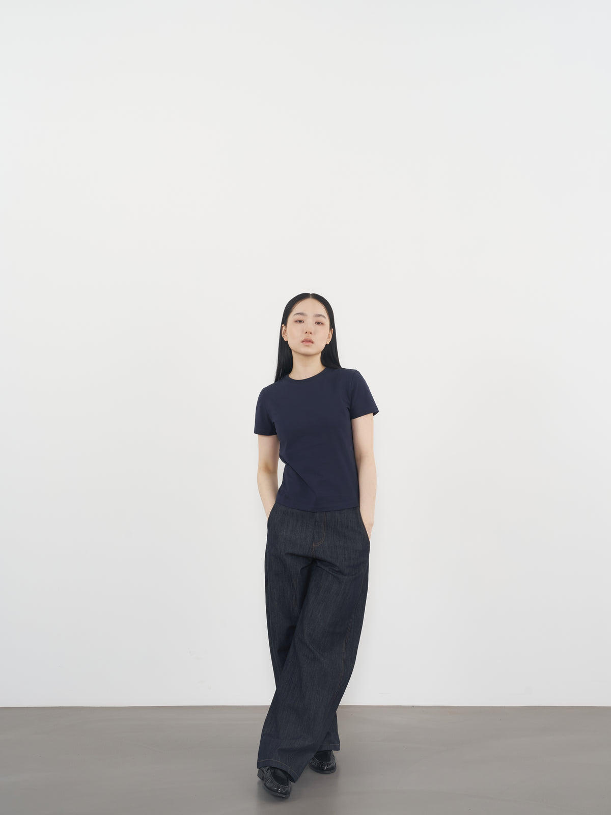 Logo T-Shirt  02 圓領品牌T恤-Navy