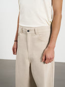 Balloon Pants 前打摺錐形褲-Beige