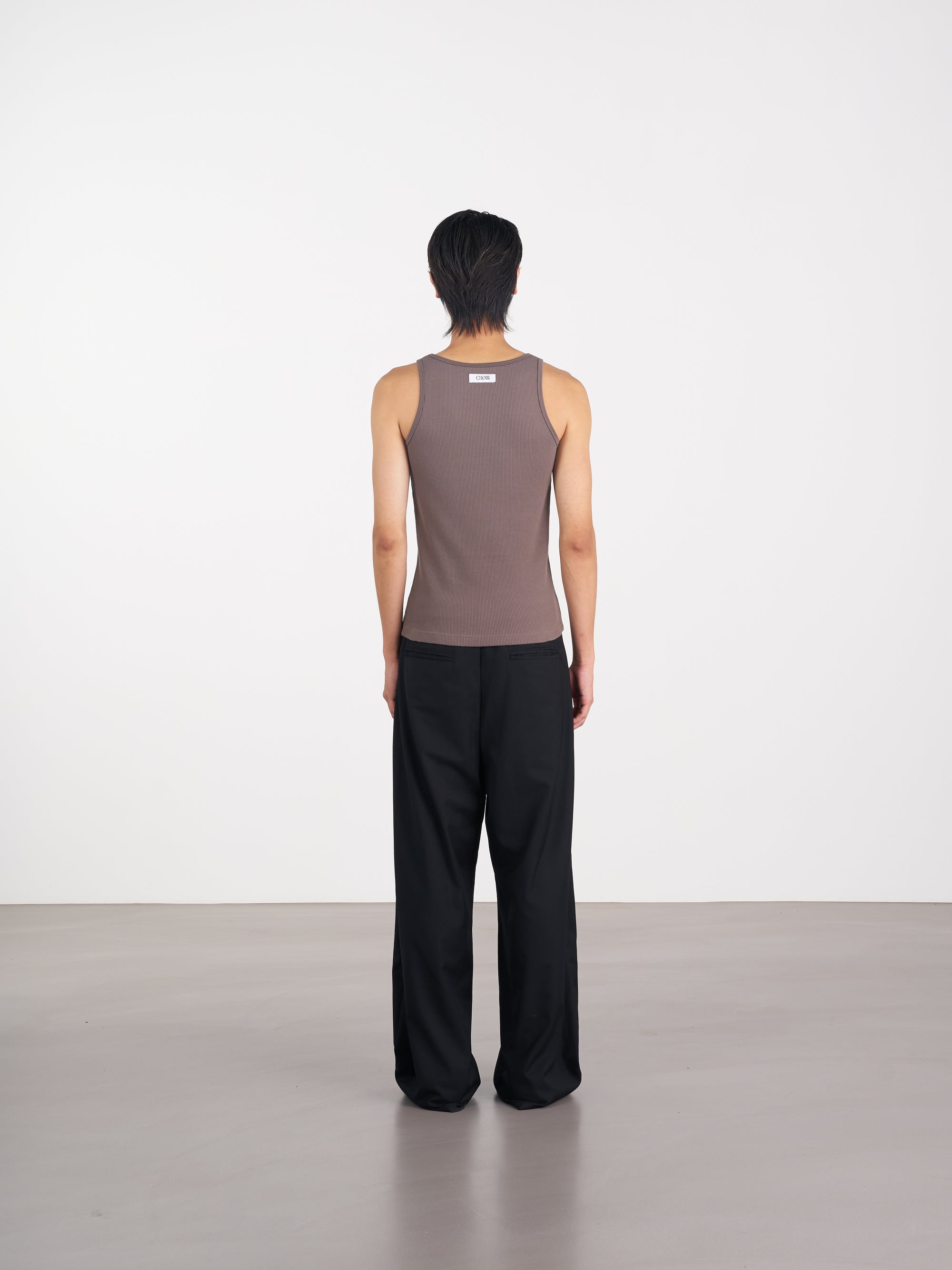 Cutaway Shoulder Tank 削肩背心 - GREY