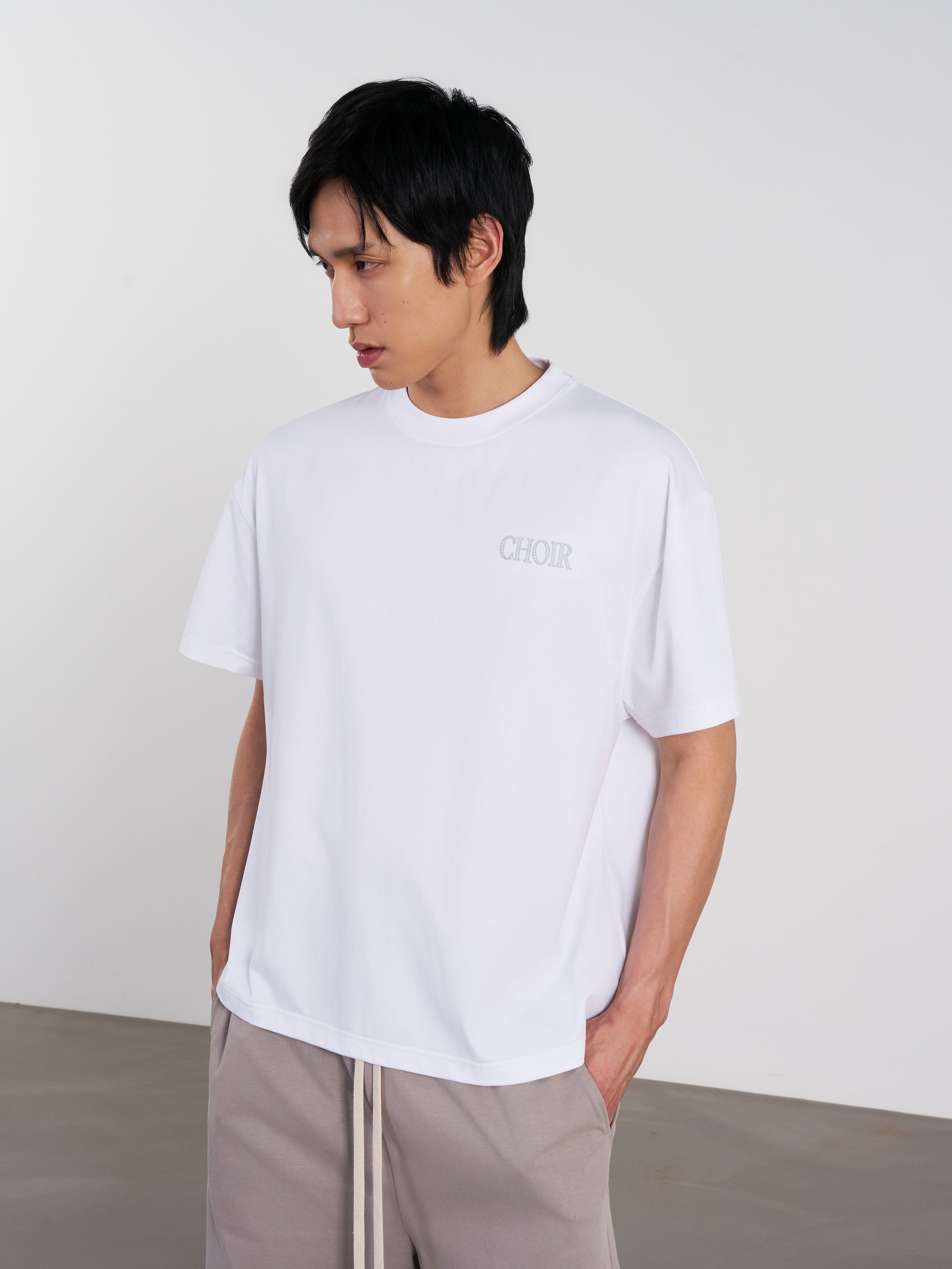 Choir Embroidery Logo Tee 刺繡Logo踢恤 - WHITE
