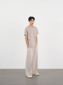 Pleated Panel Trousers 拼接打褶西裝褲-Khaki