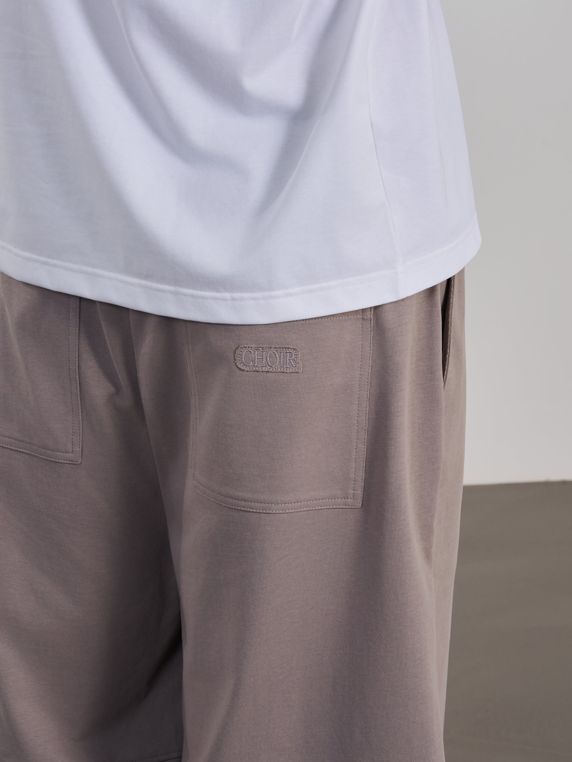 Double Layer Shorts 不收邊設計棉褲 - GREY