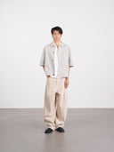 Asymmetric Seam Denim Shirt 不對稱結構牛仔襯衫-Gray