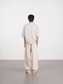 Asymmetric Seam Denim Shirt 不對稱結構牛仔襯衫-Gray