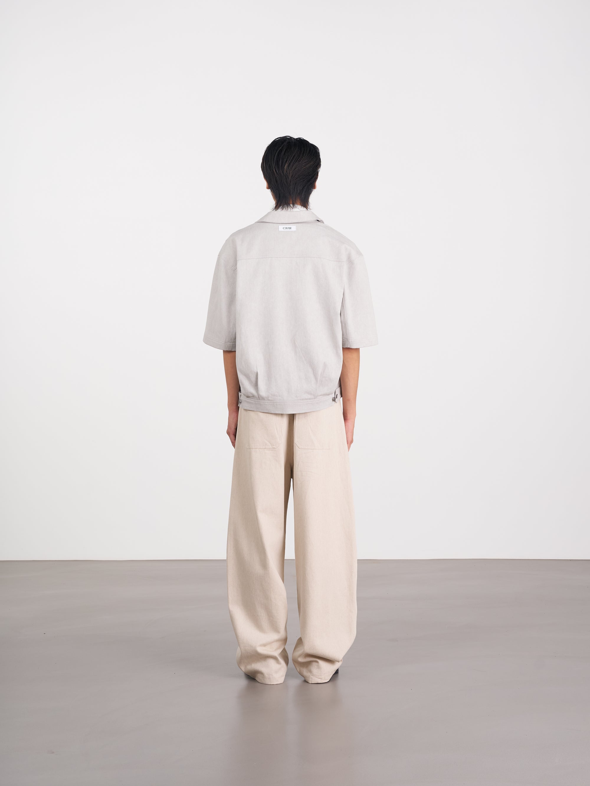 Asymmetric Seam Denim Shirt 不對稱結構牛仔襯衫 - GREY