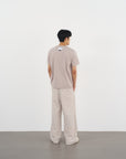 Pleated Panel Trousers 拼接打褶西裝褲-Khaki