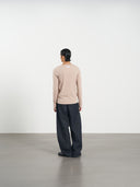 Rib Knit Tee 方領羅紋打底長袖-Khaki