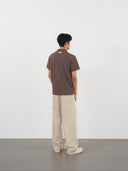 Scarf Collar Knit Top 領巾領針織上衣-Brown