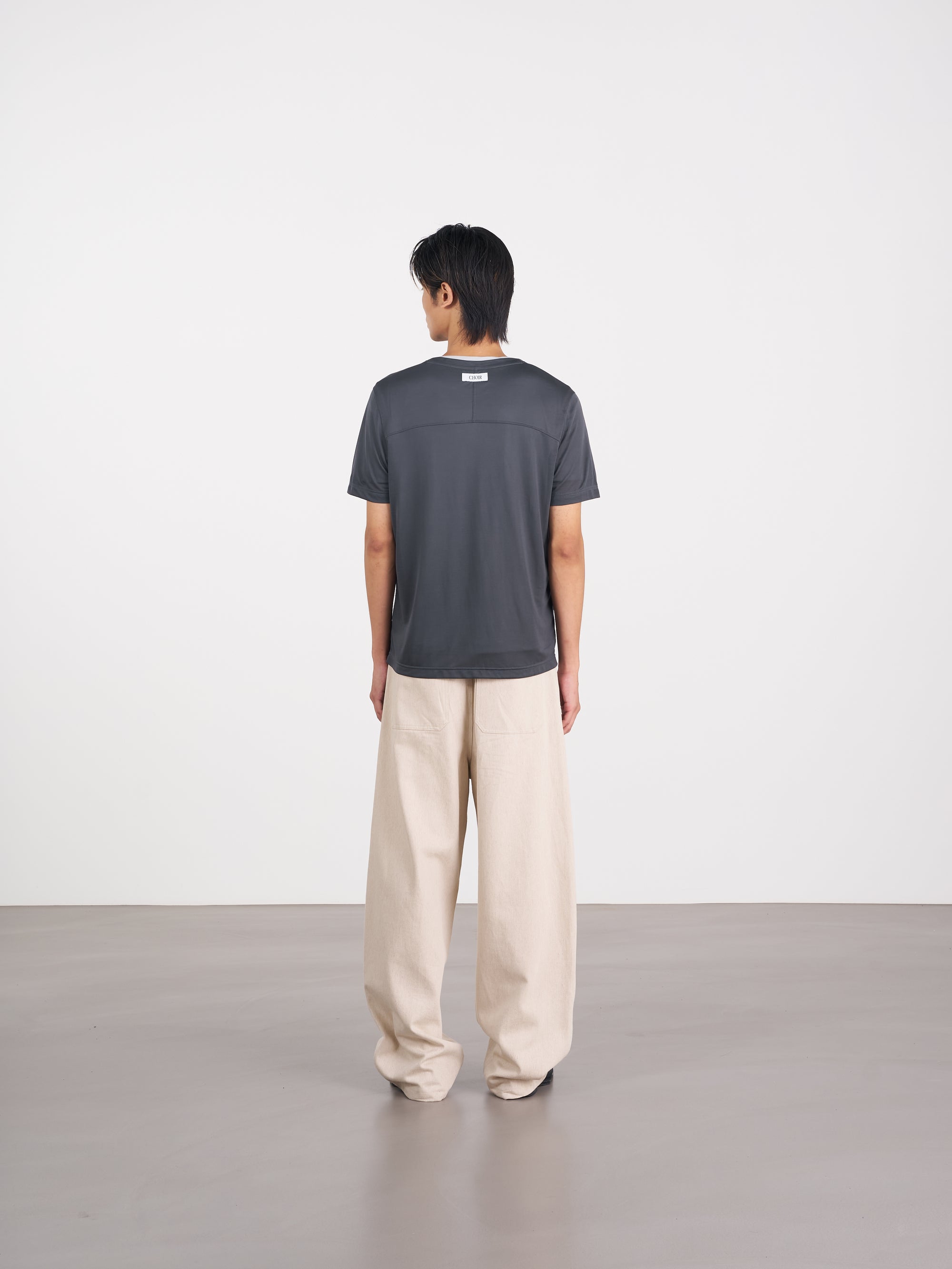 雙層疊穿上衣 Layered Top Set   (淺灰／炭灰)
