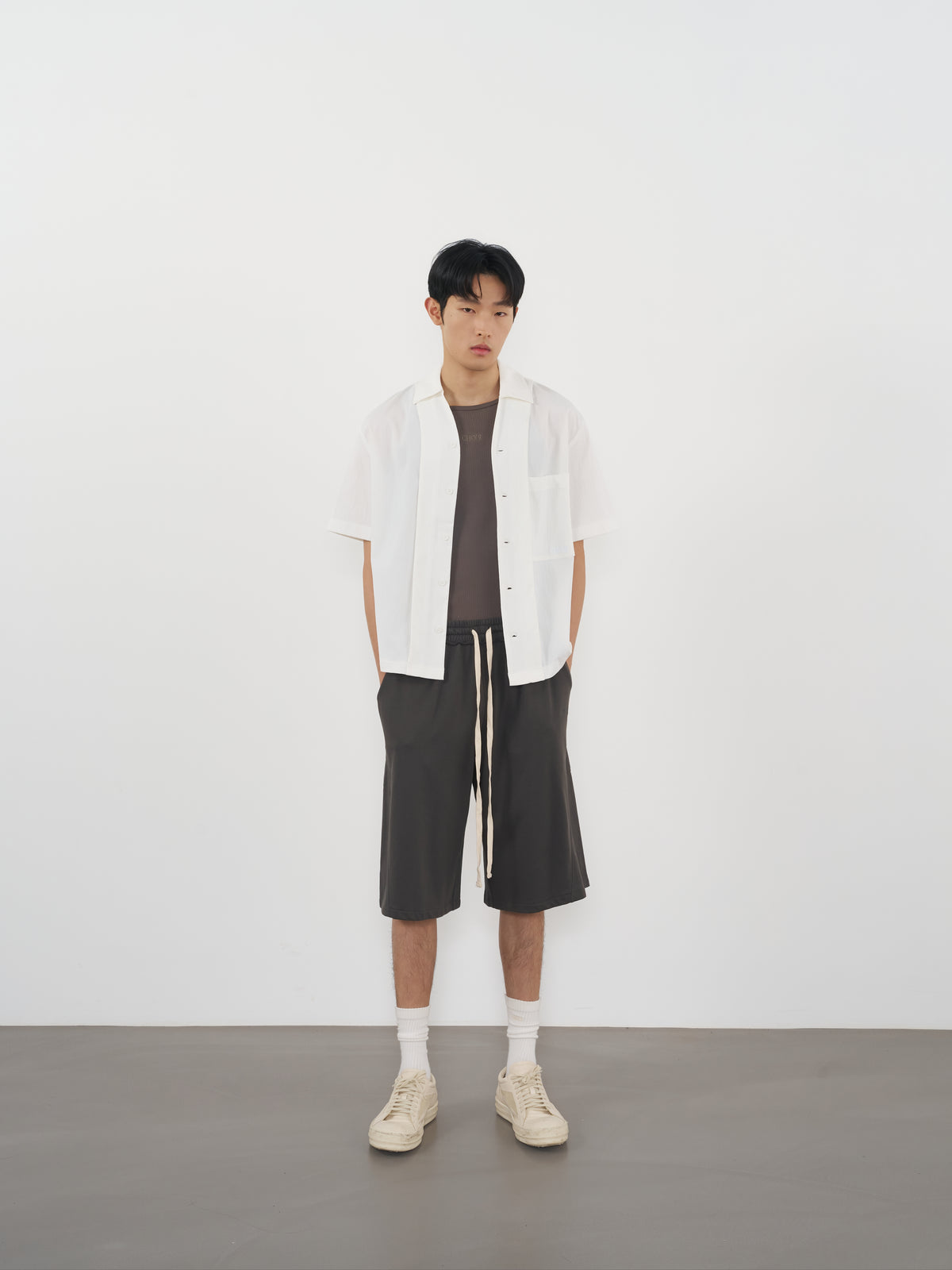 Cargo Sweat Shorts 工裝口袋短褲-Gray