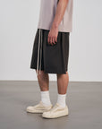 Double Layer Shorts 不收邊設計棉褲 - DARK GREY