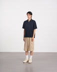 Jacquard Zip Shirt 緹花針織POLO 衫 - Navy