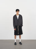 Raglan Hooded Shirt 拉克蘭連帽襯衫-Gray