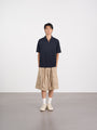 Jacquard Zip Shirt 緹花針織POLO 衫 - Navy