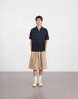 Jacquard Zip Shirt 緹花針織POLO 衫 - Navy