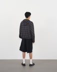 Raglan Hooded Shirt 拉克蘭連帽襯衫-Gray
