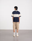 Striped Logo Polo Shirt 條紋logo Polo 衫 - NAVY