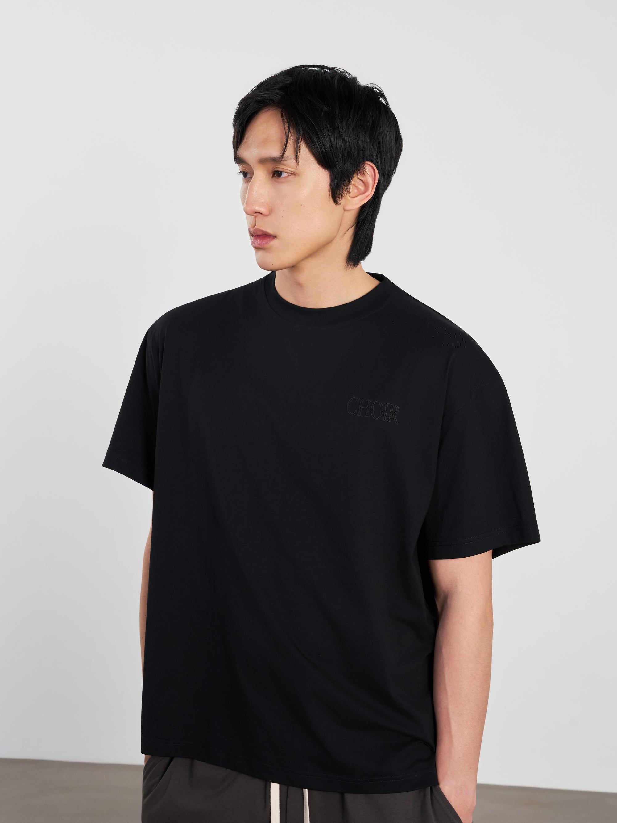 Choir Embroidery Logo Tee 刺繡Logo踢恤 - BLACK