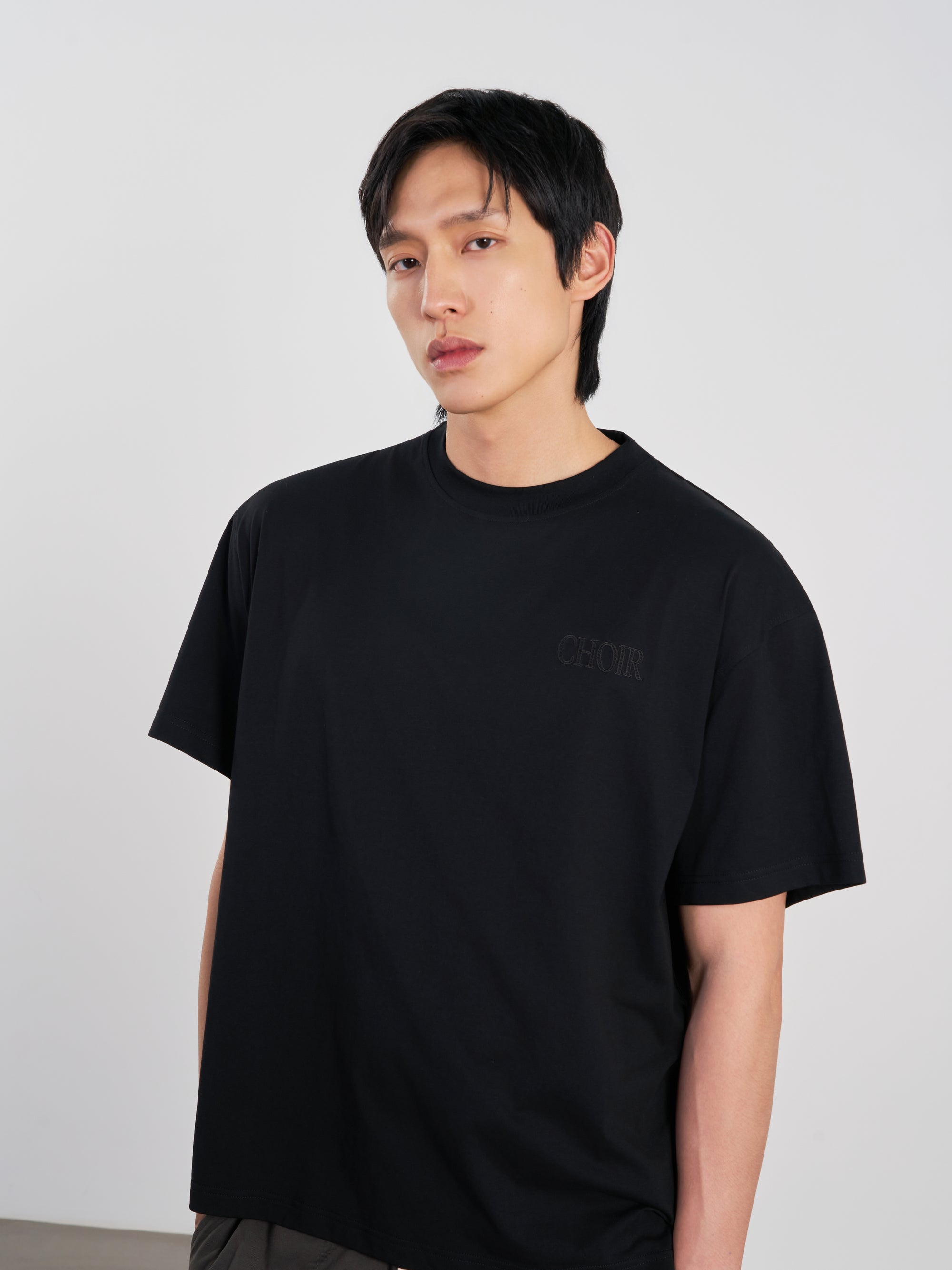 Choir Embroidery Logo Tee 刺繡Logo踢恤 - BLACK