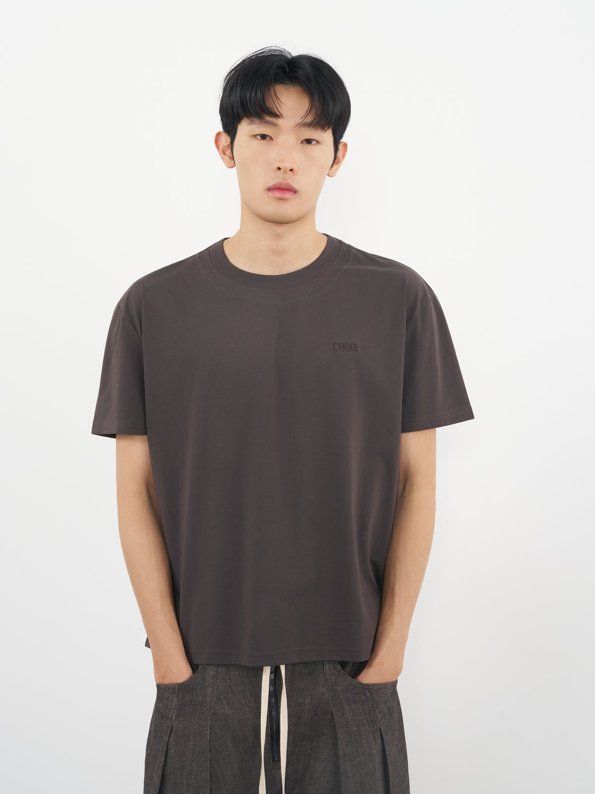 Logo T-Shirt  01 破壞感品牌T恤-Gray