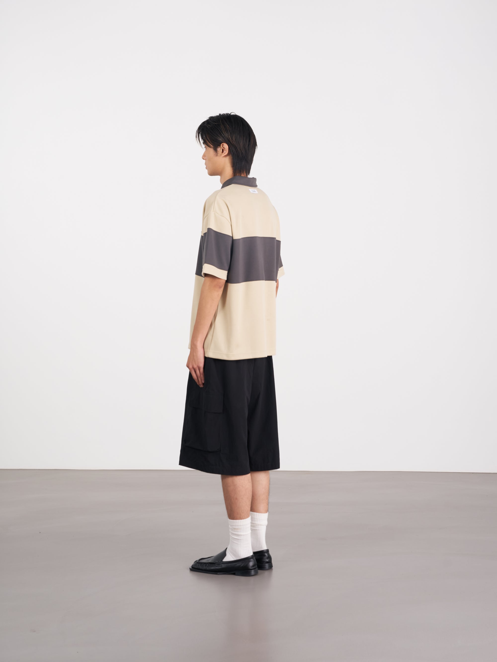 Striped Logo Polo Shirt 條紋logo Polo 衫 - KHAKI