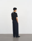 Pleated Panel Trousers 拼接打褶西裝褲-Navy