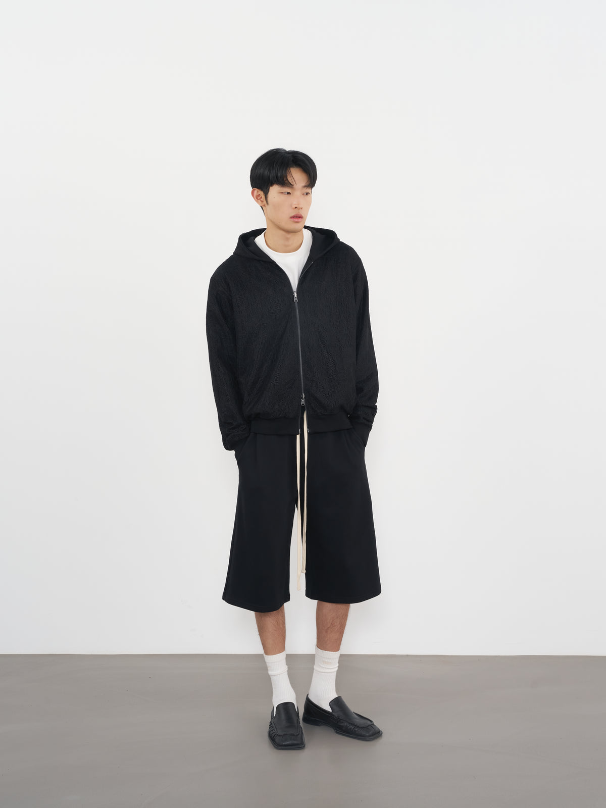 Loose Sweat Shorts 寬鬆版型短褲-Black