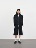 Textured Lace Hoodie 蕾絲拼接連帽外套-Black