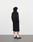 Textured Lace Hoodie 蕾絲拼接連帽外套-Black