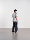 Mesh Tee 拼接刺繡球衣-Gray