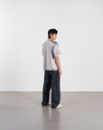 Mesh Tee 拼接刺繡球衣 - GREY