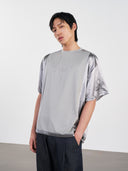 Mesh Tee 拼接刺繡球衣-Gray