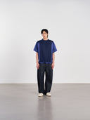 Mesh Tee 拼接刺繡球衣-Navy