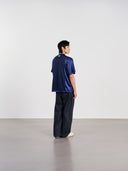 Mesh Tee 拼接刺繡球衣-Navy