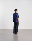 Mesh Tee 拼接刺繡球衣 - NAVY