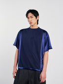 Mesh Tee 拼接刺繡球衣-Navy