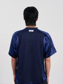 Mesh Tee 拼接刺繡球衣-Navy