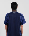 Mesh Tee 拼接刺繡球衣 - NAVY